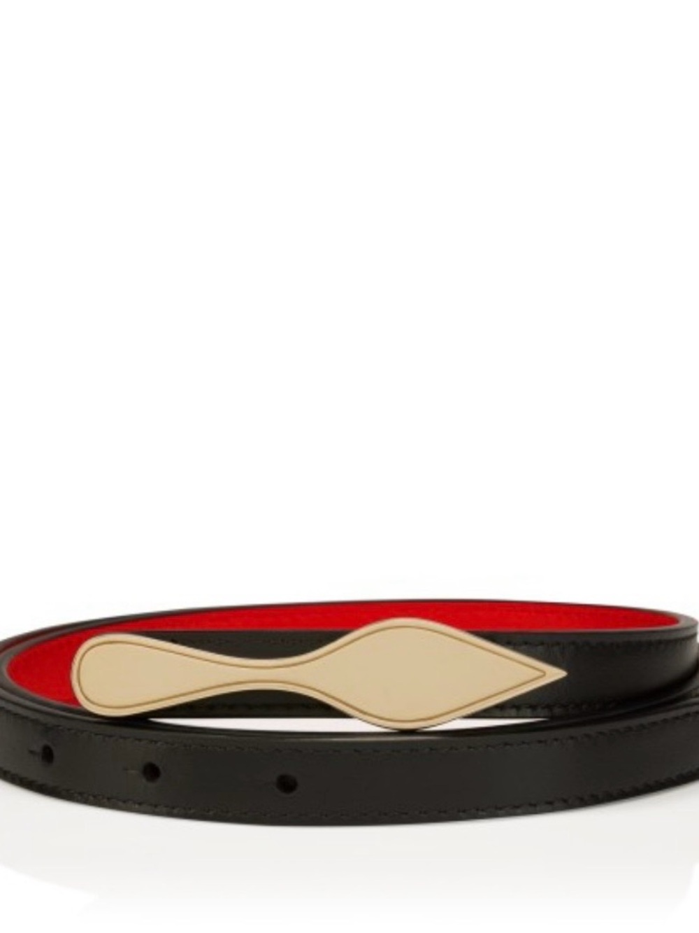Christian Louboutin Bettina Belt - Smooth Calf Leather
Reversible Black OR Red